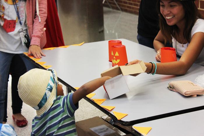 kid receives candy