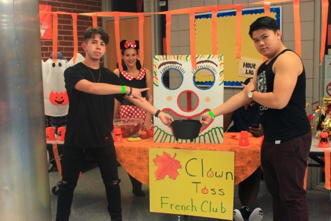 The French club, ran by Mrs. Francis, set up a bean bag toss, which sprung a smile on the faces of all the children that played.