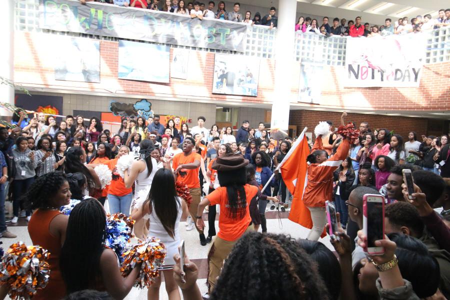 Bowie holds a send off for the football team on its way to the playoffs in Odessa. All of the students and staff wish the best of luck to the team.  They show support by hanging posters and rallying together as a school. 