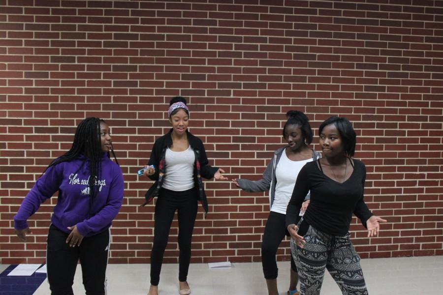 Dance classes were practicing for their presentation that they were doing in 6th period on Friday Dec. 11, 2015 in the A gym. 